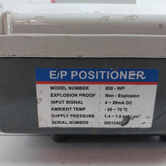 Forbes Marshall 830-wp Electro-pneumatic Positioner 4-20Madc 0-80 Psi 0-6 Bar