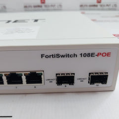 Fortinet Fs-108E-poe Ethernet Switch 100-240Vac 1.6A Max. 50/60Hz E238018