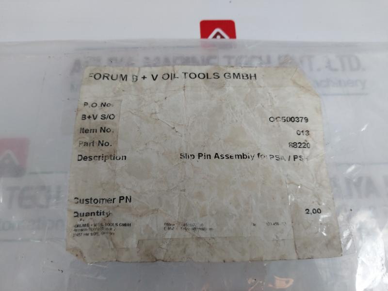 FORUM B+V OIL TOOLS 88220 Slip Pin Assembly for PSA/PSH 206277