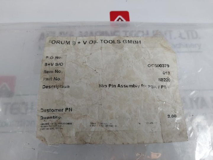 FORUM B+V OIL TOOLS 88220 Slip Pin Assembly for PSA/PSH 206277