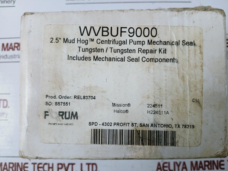 Forum Wvbuf9000 2.5” Mud Hog Centrifugal Pump Mechanical Kit