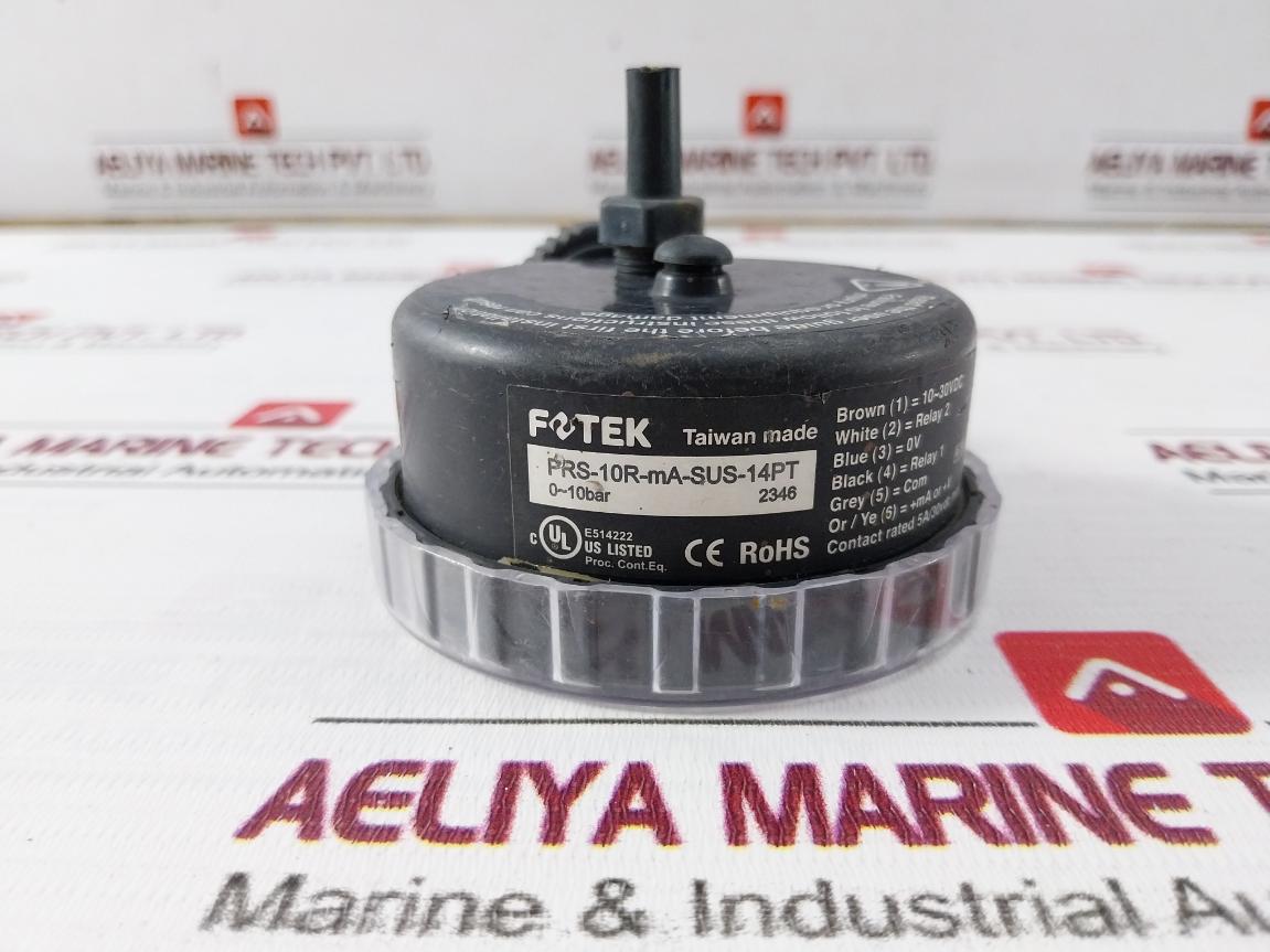 Fotek Prs-10R-ma-sus-14Pt Pressure Meter 0-10Bar 5A/30Vdc Max 10-30Vdc
