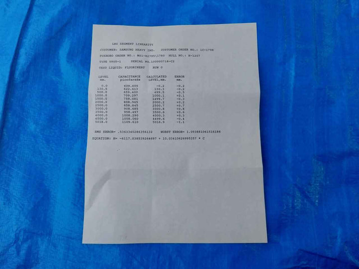 Foxboro 5905-1 Sensor Segment L8004Rl, B0134Kp Rev: J 10 Megohm At 500 Vdc