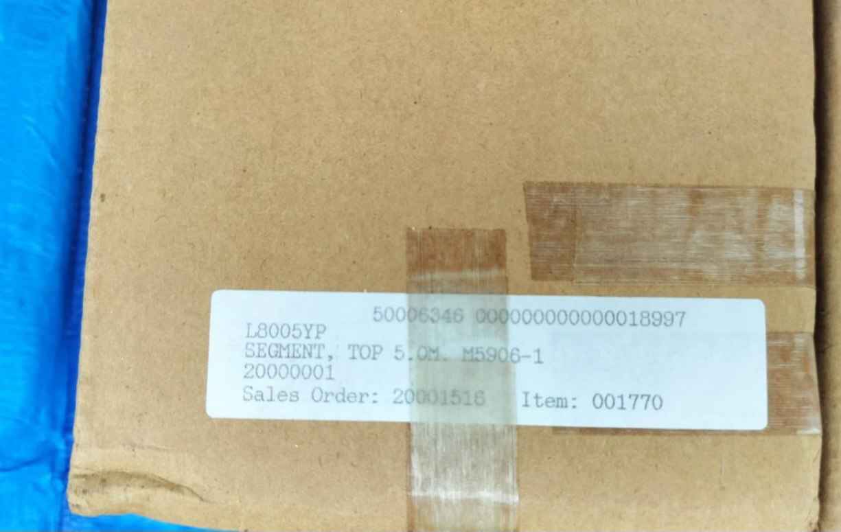 Foxboro 5906-1 Sensor Segment L8005Yp B0134Kp Rev: H 10 Megohm At 500Vdc