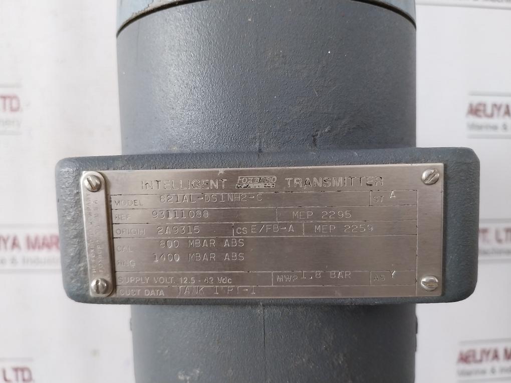Foxboro 821Al-ds1Nh2-c Intelligent Pressure Transmitter L0121Fr-a 12.5-42Vdc 1.8