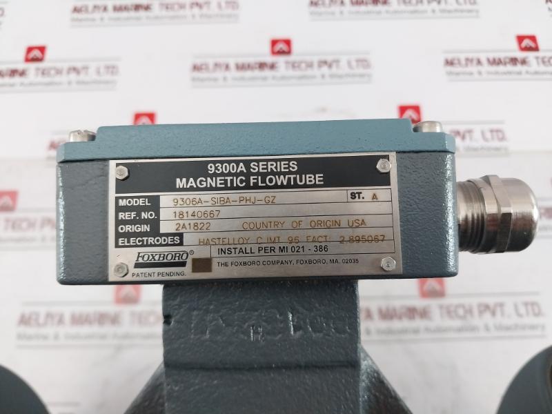 Foxboro 9306A-siba-phj-gz Magnetic Flowtube 9300A Series 2A1822