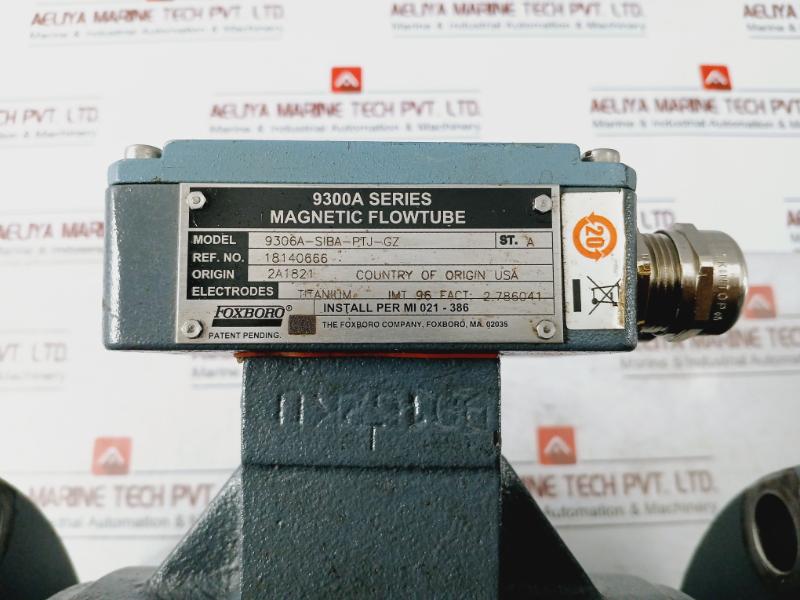 Foxboro 9306a-siba-ptj-gz 9300a Series Magnetic Flowtube 18140666