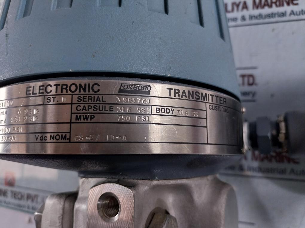 Foxboro E11Gm Electronic Pressure Transmitter 50 Ma 250 Psig