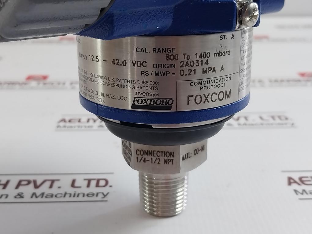 Foxboro Iap10-d20C1F-m2L1 Pressure Transmitter 12.5-42.0Vdc Nca247235A 0.21 Mpa