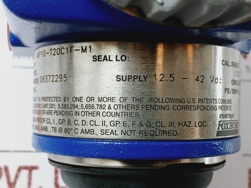 Foxboro Iap10-t20C1F-m1 Absolute Pressure Transmitter 30 Psia 10-20 Psig