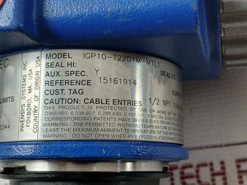 Foxboro Igp10-t22D1M-m1L1 316L Stainless Steel Pressure Transmitter 2.1 Mpa