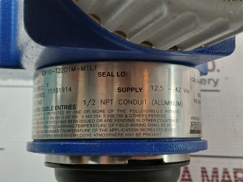 Foxboro Igp10-t22D1M-m1L1 316L Stainless Steel Pressure Transmitter 2.1 Mpa