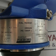 Foxboro Igp10-t22D1M-m1L1 316L Stainless Steel Pressure Transmitter 2.1 Mpa