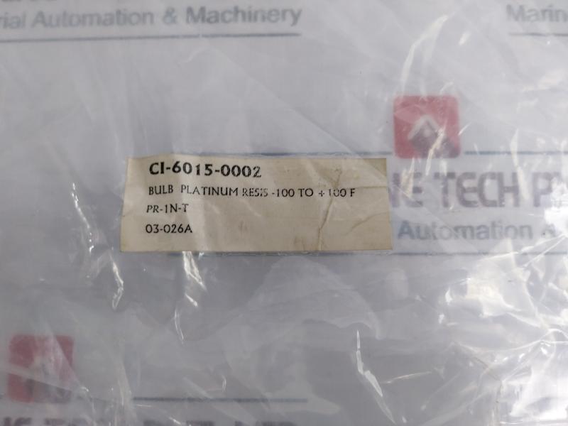 Foxboro Pr-1nsxxs Platinum Resistance Bulb -100 To +100 F