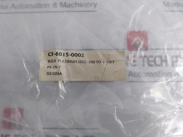 Foxboro Pr-1nsxxs Platinum Resistance Bulb -100 To +100 F