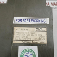 Fpu120H-g02-nk-z004 Cpu Unit Missing Rom, Link Pcb Fuji Electric