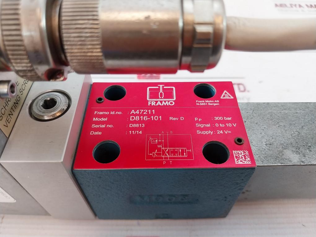 Framo D816-101 Solenoid Valve Hydraulic Servo Moog