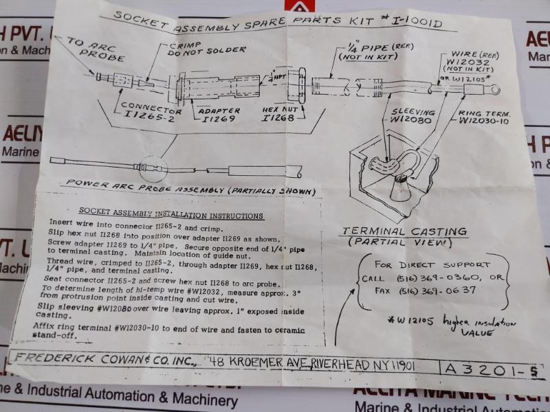 Frederick Cowan 2212-9 Socket Assembly Spare Part Kit