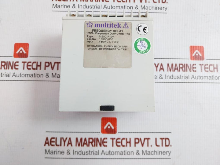 Frequency Relay 440V L-l 60Hz Multitek M200-f1W