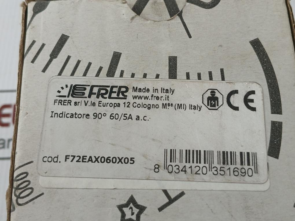 Frer Analog Panel Ammeter 0–60 A F72Eax060X05