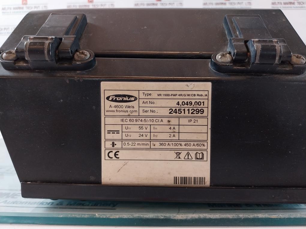 Fronius Vr 1500-pap 4R/G/W/Cb Rob./A Wire Feeder Welder Ip21