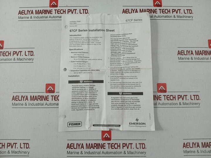 Fs-67Cfr-239-67Cf-Series-Pressure-Regulator-250Psi-0-1-1Mpa-Fisher-209001-3