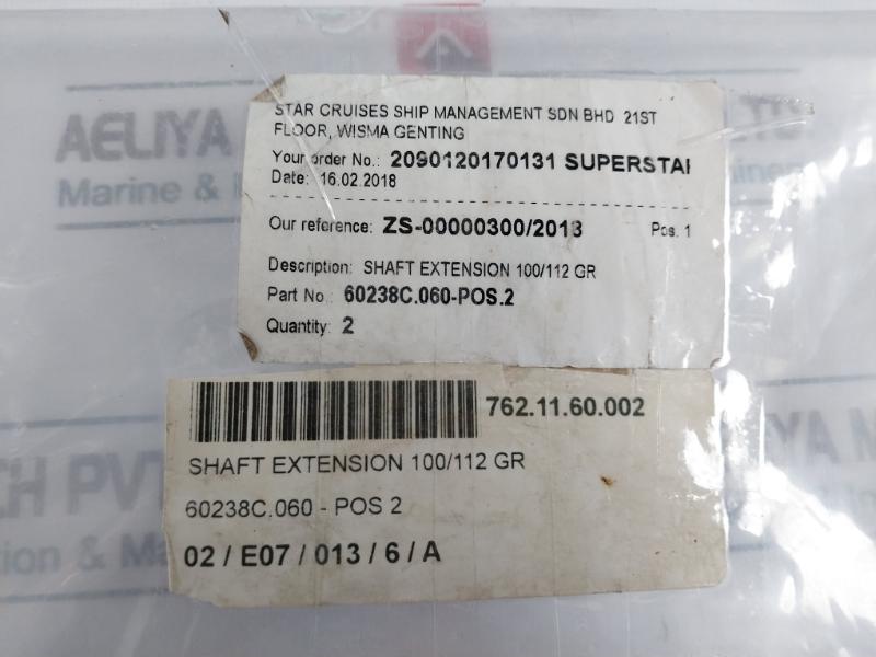 FSFE 400074N A2020 Shaft Extension 100/112 GR 60238C.060-POS.2 For Pump