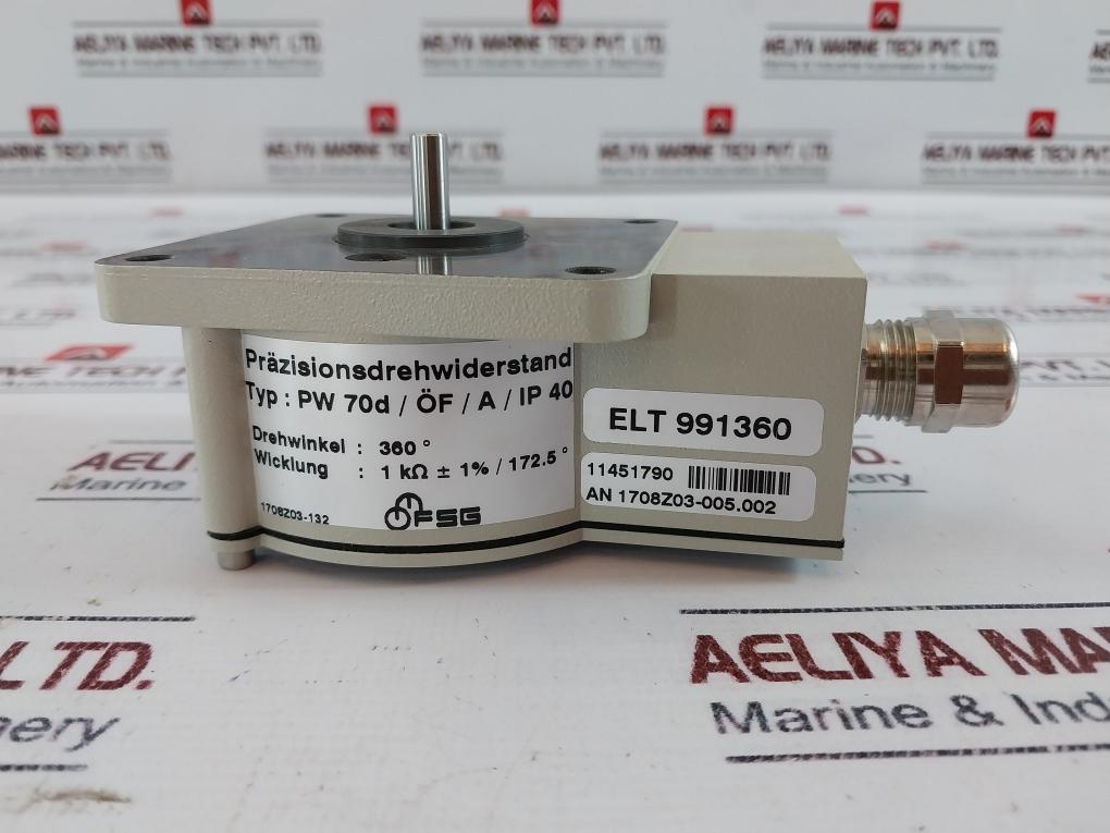 Fsg Pw 70d/of/a/ip40 Potentiometer 360° 1 Kohm ± 1%/172.5°