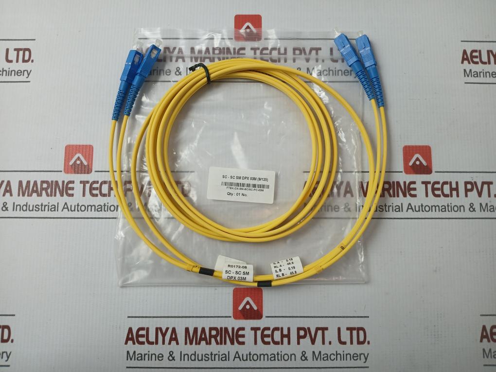 Ftek-dx-sm-sc/Sc-pc-03M Duplex Fiber Optic Patch Cable Sc-sc Sm Dpx 03M (9/125)
