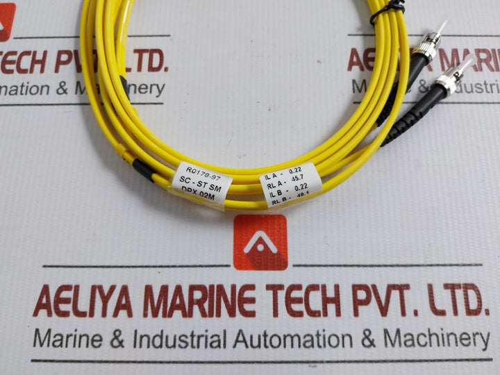 New Duplex Fiber Optic Patch Cable Set 2M Ftek-dx-sm-sc/St-pc-02M