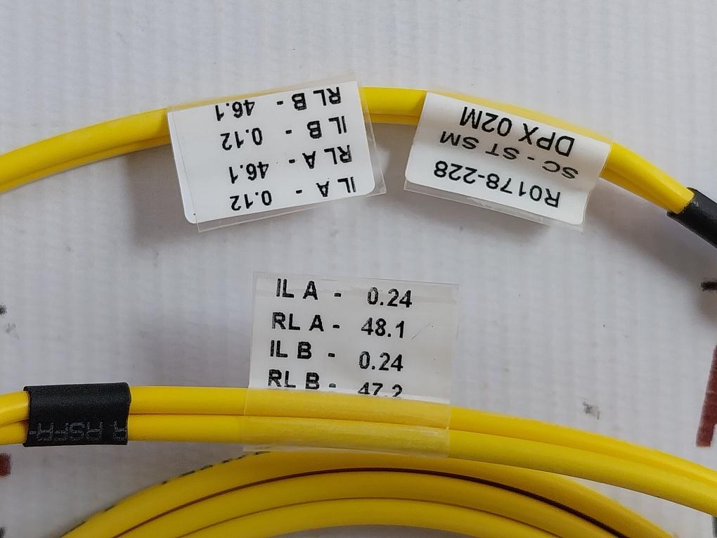 Ftek-dx-sm-sc/St-pc-02M Single Mode Duplex Fiber Optic Patch Cable Set New Condition