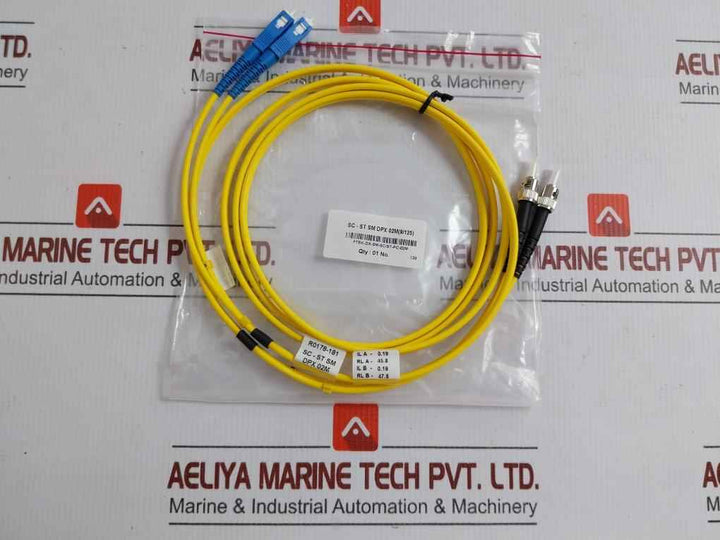 Ftek-dx-sm-sc/St-pc-02M Single Mode Duplex Fiber Optic Patch Cable Set New Condition