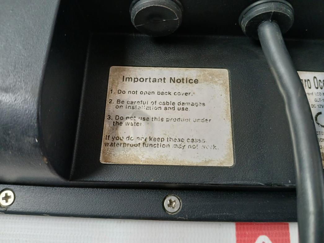 Fugro Oceanor Glt-104Ms Waterproof Lcd Monitor Dc 12V-5A