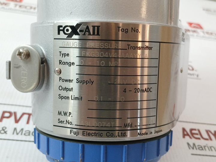 Fuji Electric Gauge Pressure Transmitter 24vdc 0-10mpa Fkg304v4-Aaayy-Ae
