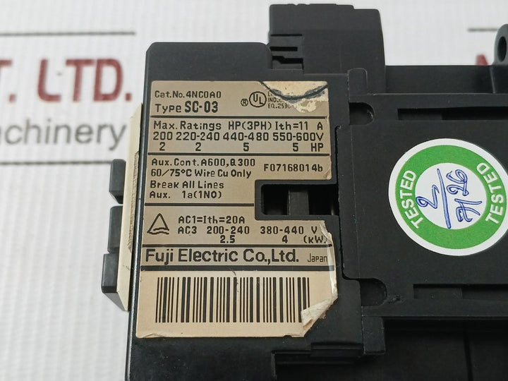 Fuji Electric 200-240V Magnetic Contactor Sc-03 [11]