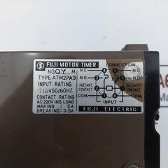Fuji Electric Atm2Pad Motor Timer 110V 50/60Hz Ac 220V 5A 0.5A 0-70 Sec 50Hz