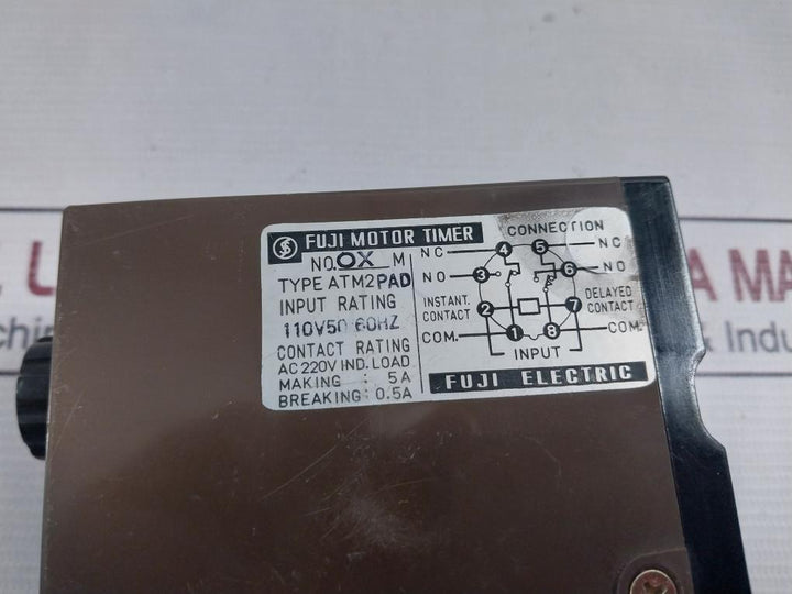 Fuji Electric Atm2Pad Motor Timer Input Rating 110V 50/60Hz 0.5A