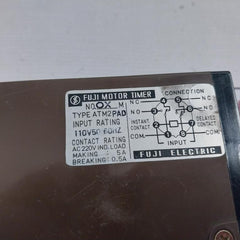 Fuji Electric Atm2Pad Motor Timer Input Rating 110V 50/60Hz 0.5A
