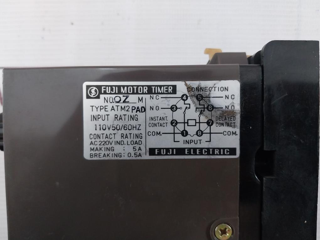 Fuji Electric Atm2Pad Motor Timer Module With Base 110V 50/60Hz 5A