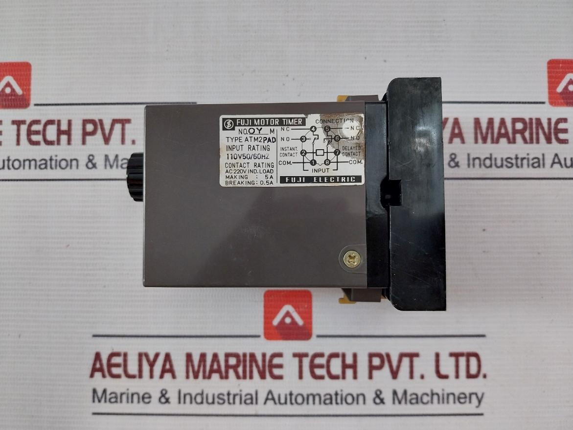 Fuji Electric Atm2Pad Motor Timer With Base 0-60Sec 110V 50/60Hz