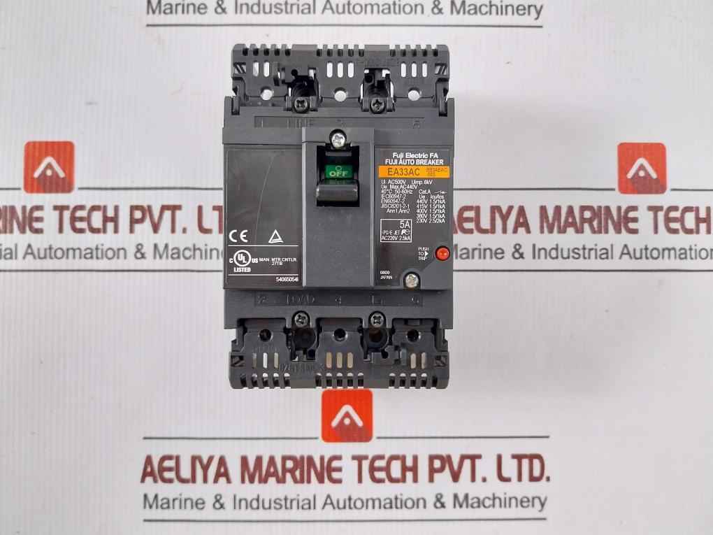 Fuji Electric Ea33Ac Circuit Breaker 500V,50-60Hz