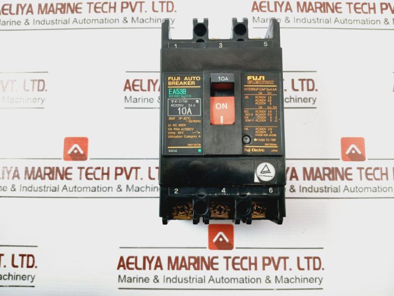 Fuji Electric Ea53B 3-pole Automatic Circuit Breaker 50/60Hz Ac550V