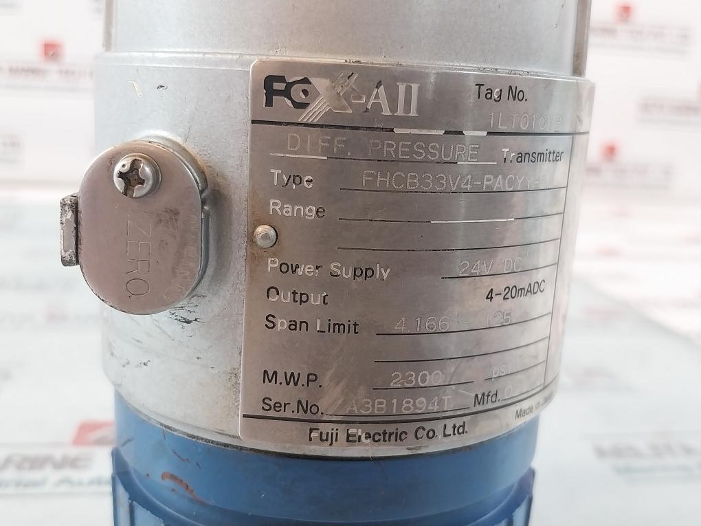 Fuji Electric Fhcb33V4-pacyy-aa Diff. Pressure Transmitter Fcx-aii