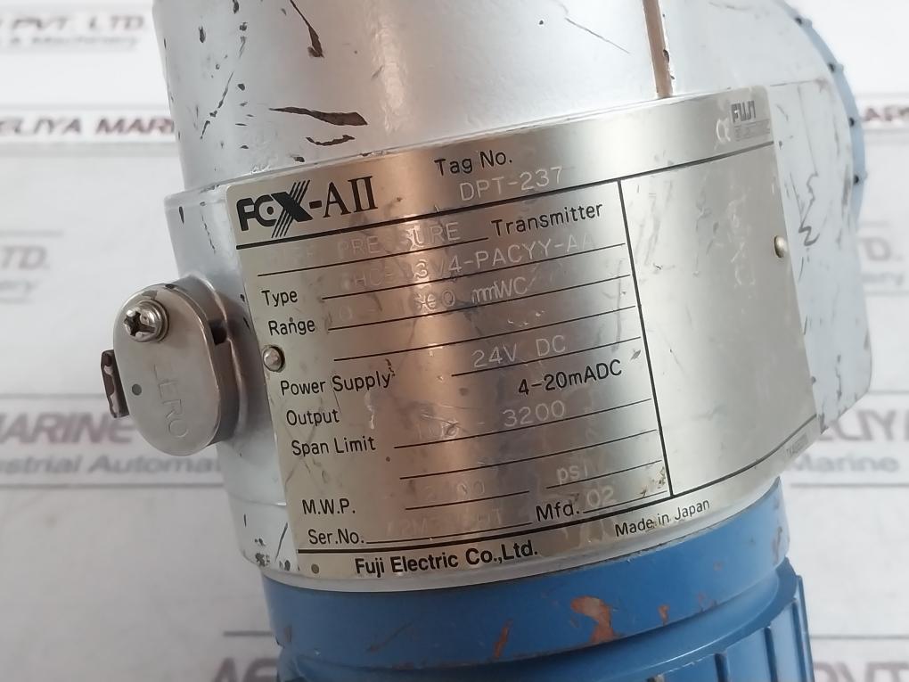 FUJI ELECTRIC FHCB33V4-PACYY-AA Diff Pressure Transmitter 4-20 m adc