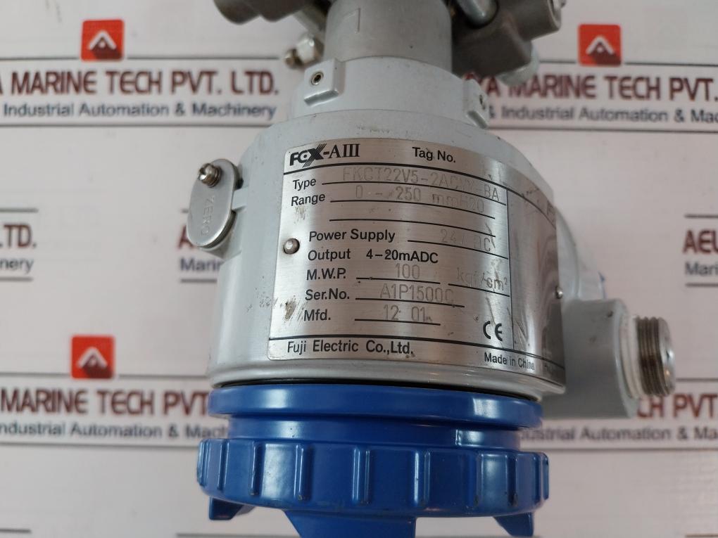 Fuji Electric Fkct22v5-2acyy-ba Differential Pressure Transmitter 4-20ma Dc