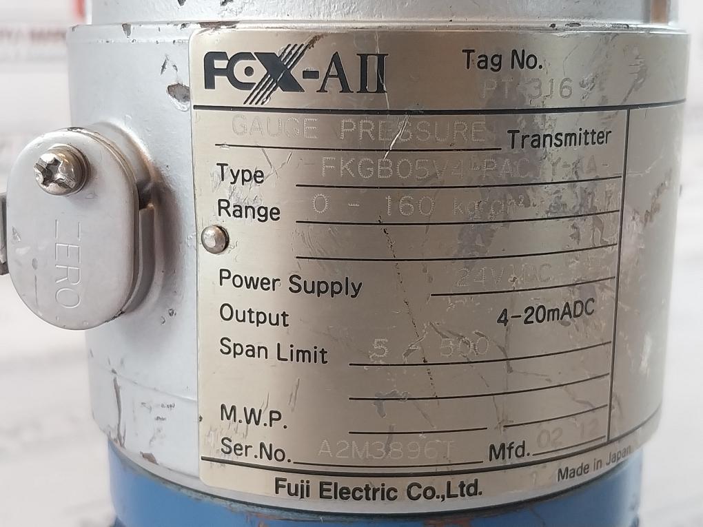 Fuji Electric Fkgb05V4-pacyy-aa Gauge Pressure Transmitter