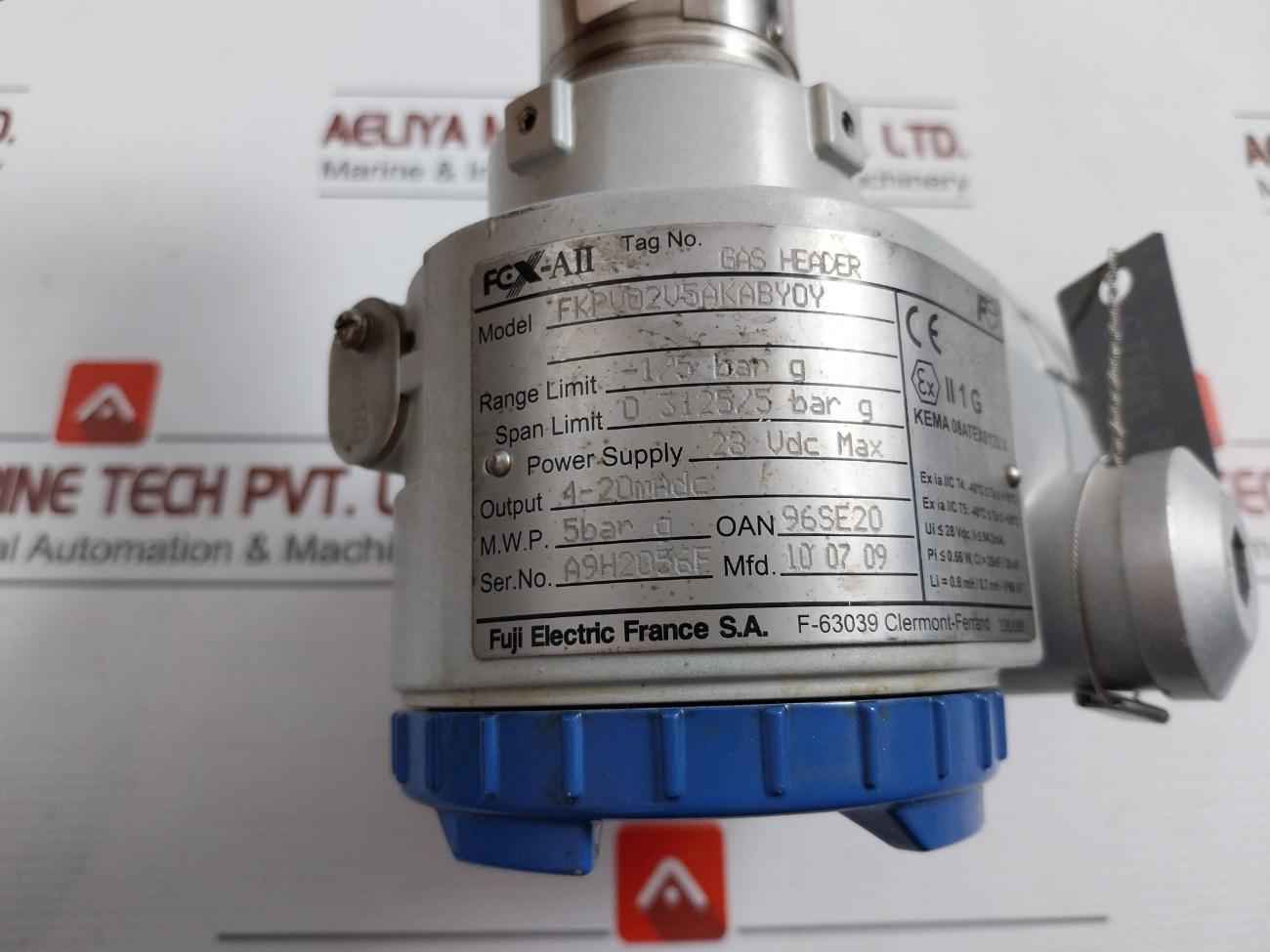 Fuji Electric Fkpvo2V5Akaby0Y Fcx-aii Gauge Pressure Transmitter 28Vdc 4-20Ma Dc