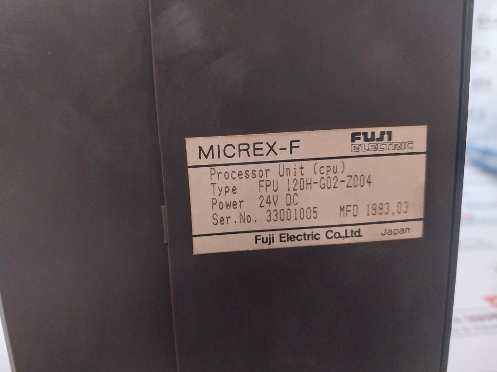 Fuji Electric Fpu 120H-g02-z004 Cpu Processor Unit 24V Dc