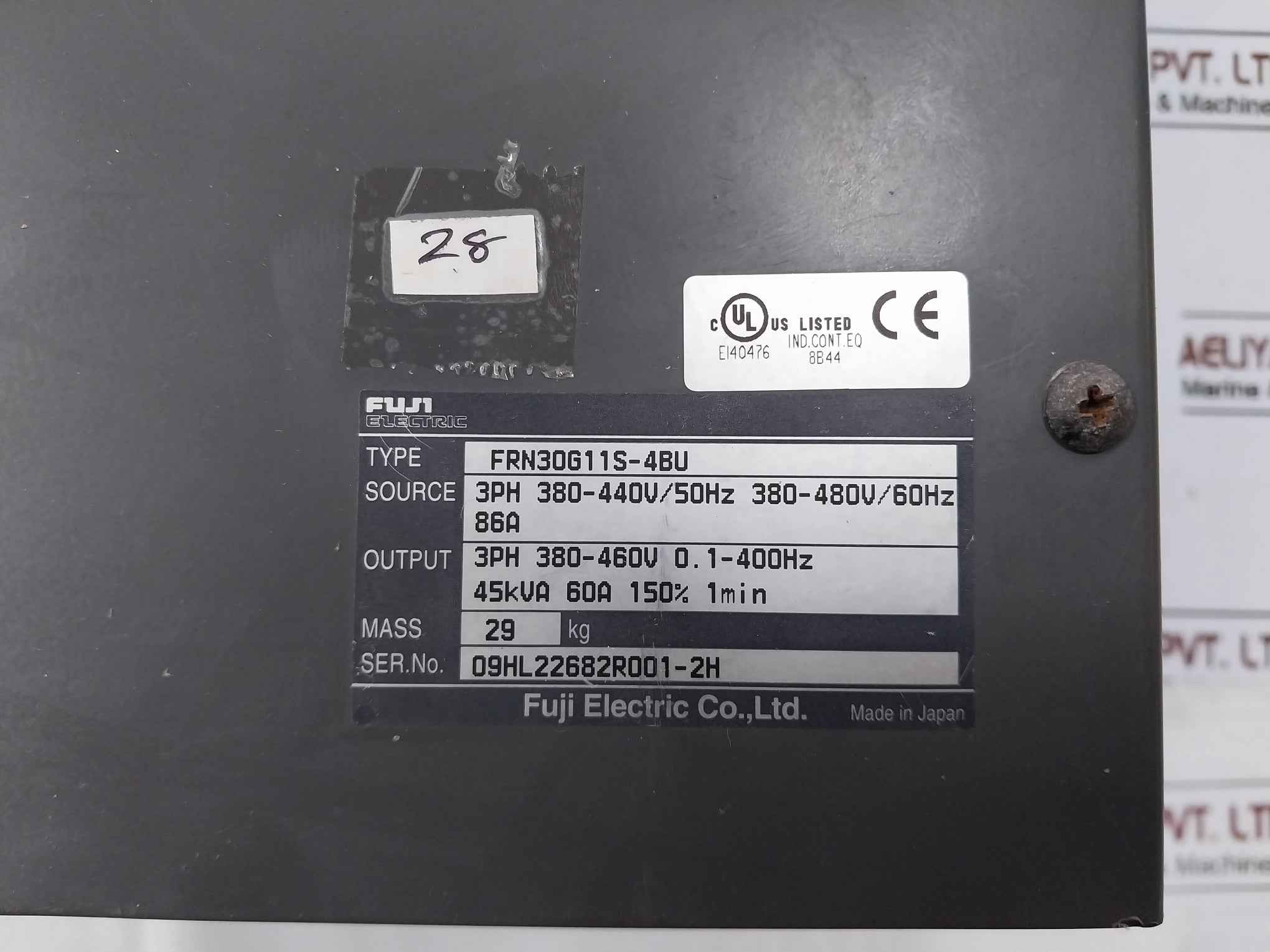 Fuji Electric Frenic 5000G11 Low Noise Inverter Frn30G11S-4Bu 94V-0 45Kva