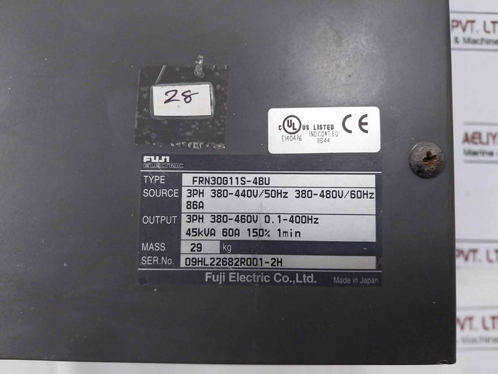 Fuji Electric Frenic 5000G11 Low Noise Inverter Frn30G11S-4Bu 94V-0 45Kva